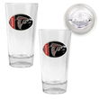 Atlanta Falcons NFL 2pc Pint Ale Glass Set with Football Bottom - Oval Logo