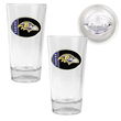 Baltimore Ravens NFL 2pc Pint Ale Glass Set with Football Bottom - Oval Logo