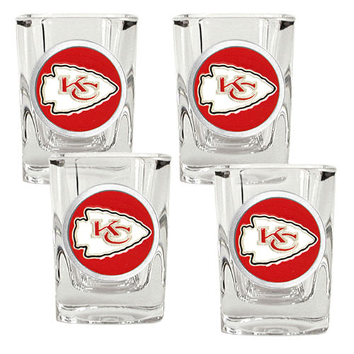 Kansas City Chiefs NFL 4pc Square Shot Glass Set