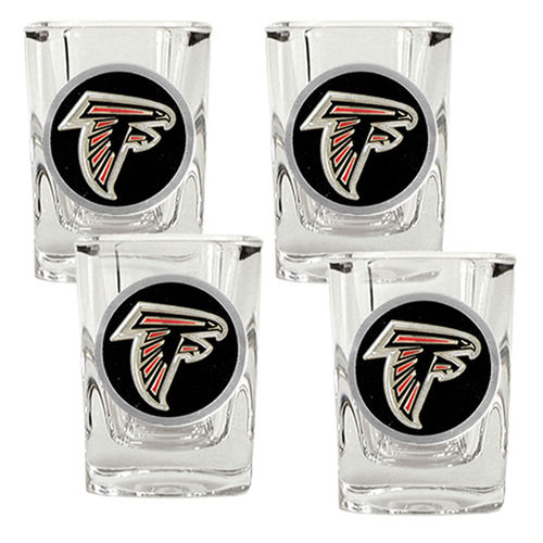 Atlanta Falcons NFL 4pc Square Shot Glass Set