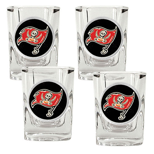 Tampa Bay Buccaneers NFL 4pc Square Shot Glass Set