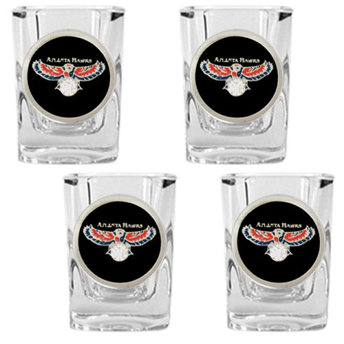 Atlanta Hawks NBA 4pc Square Shot Glass Set