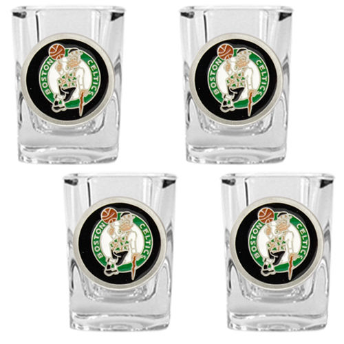 Boston Celtics NBA 4pc Square Shot Glass Setboston 