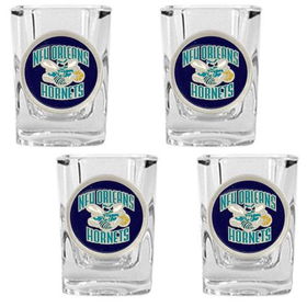 New Orleans Hornets NBA 4pc Square Shot Glass Setorleans 