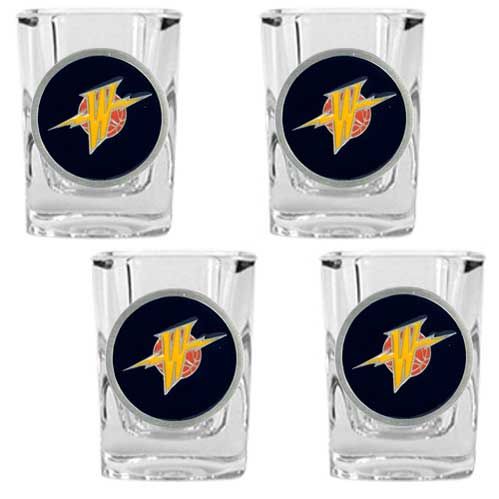 Golden State Warriors NBA 4pc Square Shot Glass Set