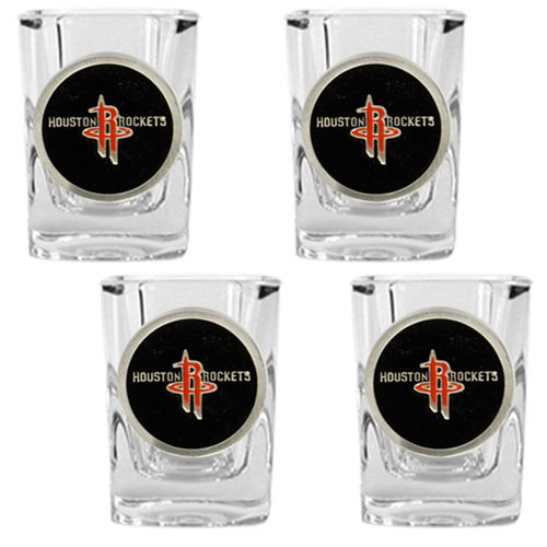 Houston Rockets NBA 4pc Square Shot Glass Sethouston 