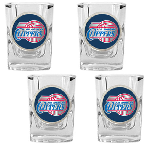 Los Angeles Clippers NBA 4pc Square Shot Glass Setlos 