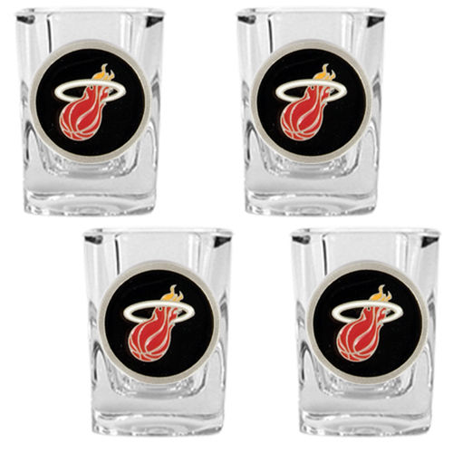 Miami Heat NBA 4pc Square Shot Glass Setmiami 