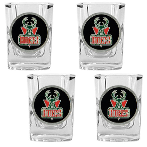 Milwaukee Bucks NBA 4pc Square Shot Glass Setmilwaukee 