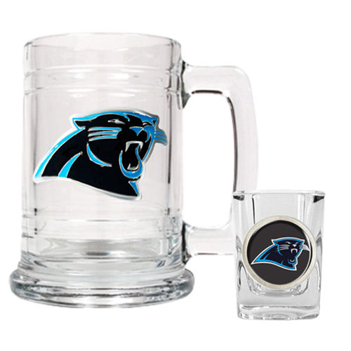 Carolina Panthers NFL Boilermaker Set - Primary Logocarolina 