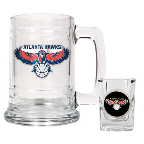 Atlanta Hawks NBA Boilermaker Set - Primary Logoatlanta 