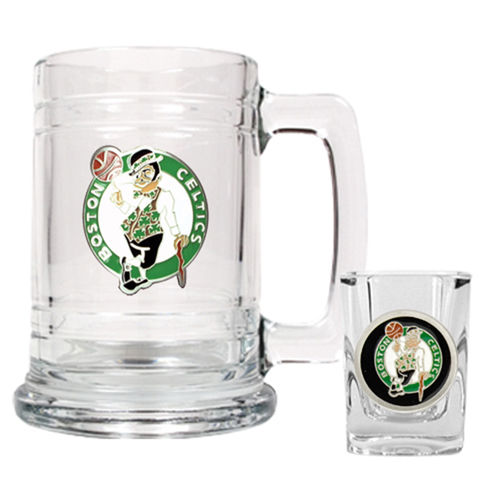 Boston Celtics NBA Boilermaker Set - Primary Logoboston 