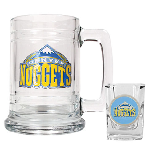 Denver Nuggets NBA Boilermaker Set - Primary Logo
