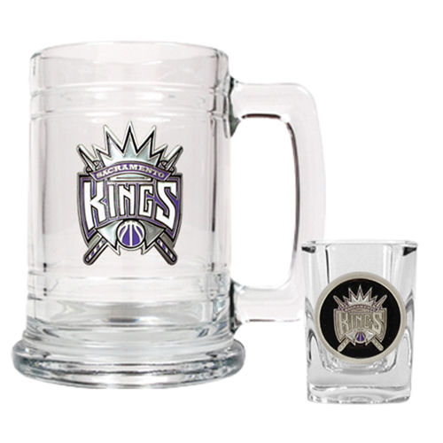 Sacramento Kings NBA Boilermaker Set - Primary Logo