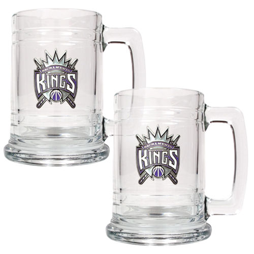 Sacramento Kings NBA 2pc 15oz Glass Tankard Set - Primary Logo