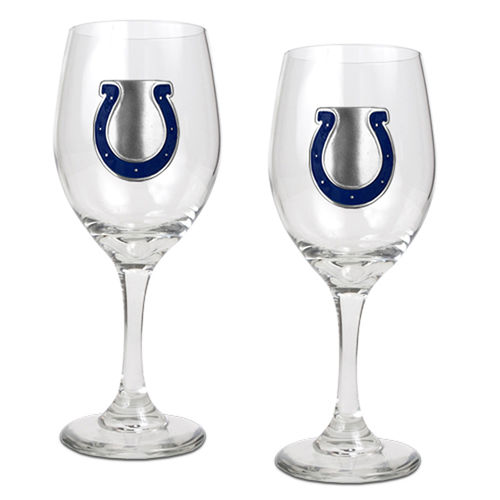 Indianapolis Colts NFL 2pc Wine Glass Set - Primary Logoindianapolis 