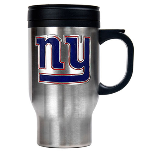 New York Giants NFL 16oz Stainless Steel Travel Mug - Primary Logoyork 