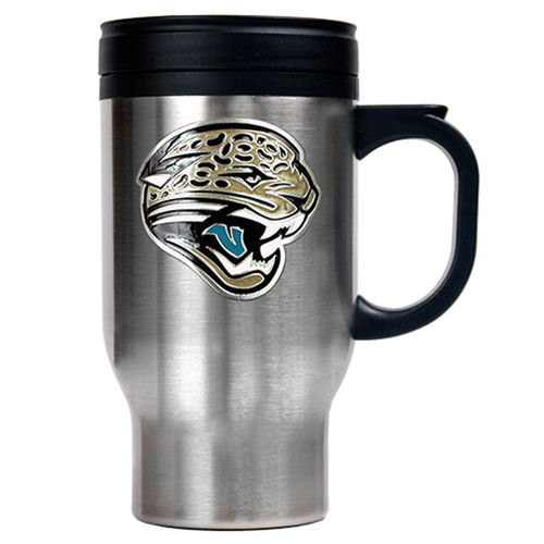 Jacksonville Jaguars NFL 16oz Stainless Steel Travel Mug - Primary Logojacksonville 