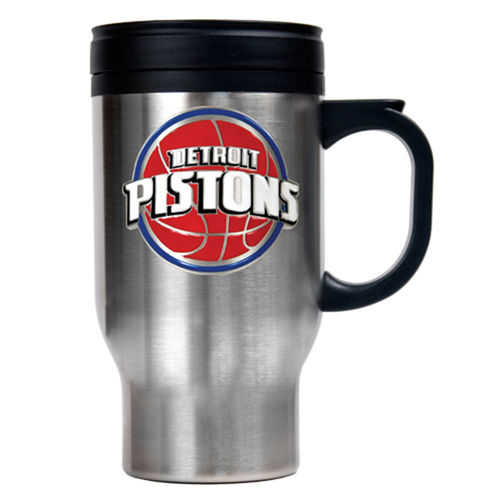 Detroit Pistons NBA Stainless Steel Travel Mug - Primary Logodetroit 