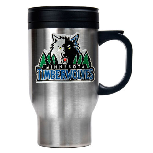 Minnesota Timberwolves NBA Stainless Steel Travel Mug - Primary Logo
