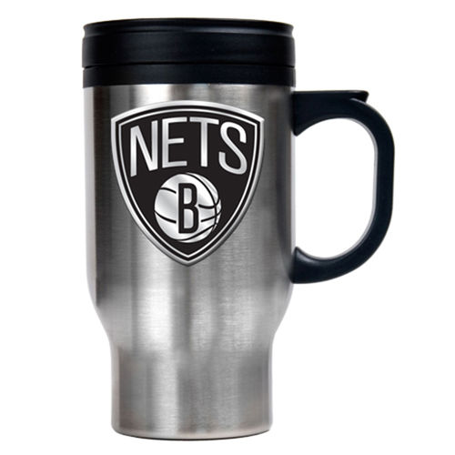 New Jersey Nets NBA Stainless Steel Travel Mug - Primary Logojersey 