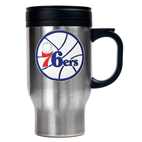 Philadelphia 76ers NBA Stainless Steel Travel Mug - Primary Logophiladelphia 