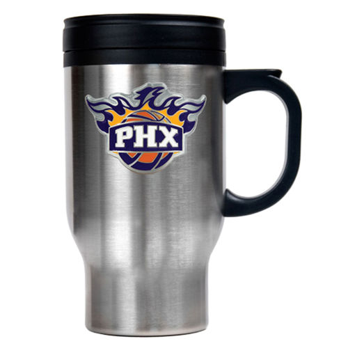 Phoenix Suns NBA Stainless Steel Travel Mug - Primary Logophoenix 