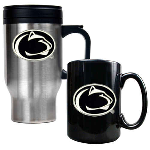 Penn State Nittany Lions NCAA Stainless Travel Mug And Ceramic Mug Setpenn 