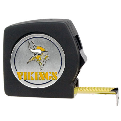 Minnesota Vikings NFL 25' Black Tape Measure
