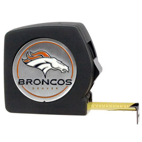 Denver Broncos NFL 25' Black Tape Measure