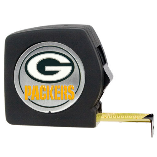 Green bay Packers NFL 25' Black Tape Measuregreen 