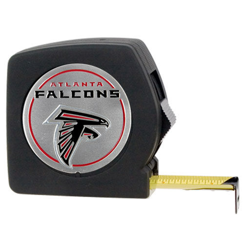 Atlanta Falcons NFL 25' Black Tape Measure