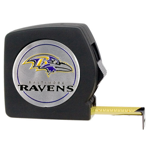 Baltimore Ravens NFL 25' Black Tape Measure