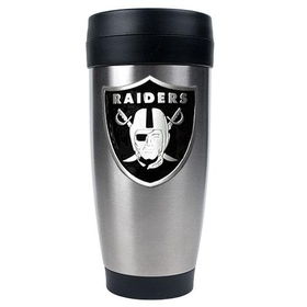 Oakland Raiders NFL 16oz Stainless Steel Travel Tumbler - Primary Logooakland 
