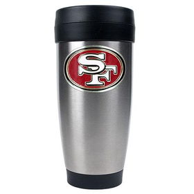 San Francisco 49ers NFL 16oz Stainless Steel Travel Tumbler - Primary Logosan 