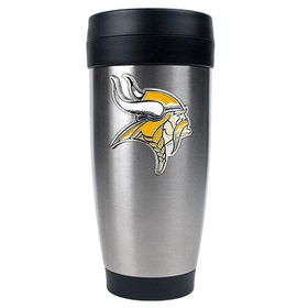 Minnesota Vikings NFL 16oz Stainless Steel Travel Tumbler - Primary Logominnesota 