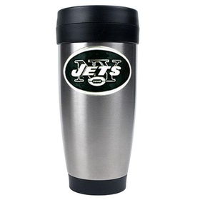 New York Jets NFL 16oz Stainless Steel Travel Tumbler - Primary Logoyork 