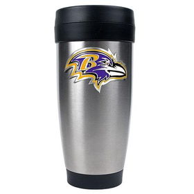 Baltimore Ravens NFL 16oz Stainless Steel Travel Tumbler - Primary Logobaltimore 