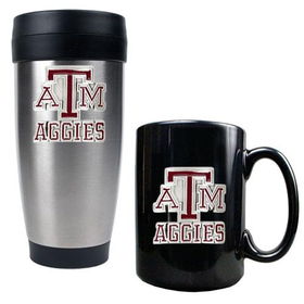Texas A&M Aggies NCAA Stainless Travel Tumbler And Ceramic Mug Settexas 