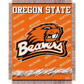 Oregon State Beavers Triple Woven Jacquard NCAA Throw (017 Focus) (48x60")"oregon 