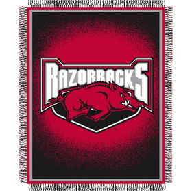 Arkansas Razorbacks NCAA Triple Woven Jacquard Throw (019 Focus) (48x60")"arkansas 