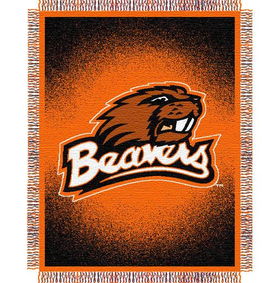 Oregon State Beavers NCAA Triple Woven Jacquard Throw (019 Focus) (48x60")"oregon 