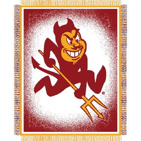 Arizona State Sun Devils NCAA Triple Woven Jacquard Throw (019 Focus) (48x60")"arizona 