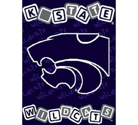 Kansas State Wildcats NCAA Triple Woven Jacquard Throw (044 Series) (36x46")"kansas 