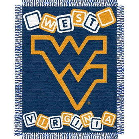 West Virginia Mountaineers NCAA Triple Woven Jacquard Throw (044 Series) (36x46")"west 