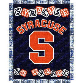 Syracuse Orangemen NCAA Triple Woven Jacquard Throw (044 Series) (36x46")"syracuse 