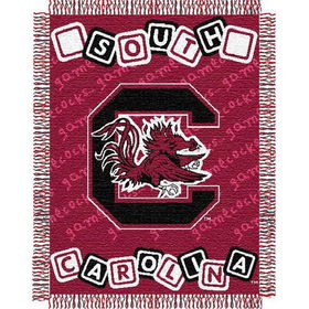 South Carolina Fighting Gamecocks NCAA Triple Woven Jacquard Throw (044 Series) (36x46")"south 