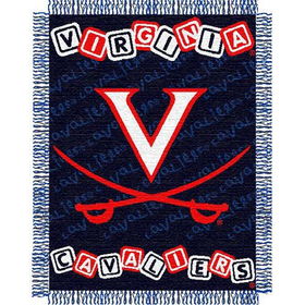Virginia Cavaliers NCAA Triple Woven Jacquard Throw (044 Series) (36x46")"virginia 
