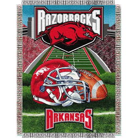 Arkansas Razorbacks NCAA Woven Tapestry Throw (Home Field Advantage) (48x60")"arkansas 