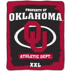 Oklahoma Sooners NCAA Property of" Micro Raschel Blanket (50"x60")"oklahoma 